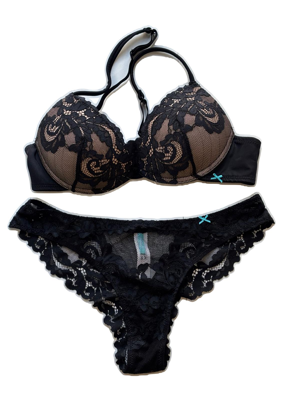 Coordinato Donna Reggiseno+Brasiliana Luxury Black INFIORE