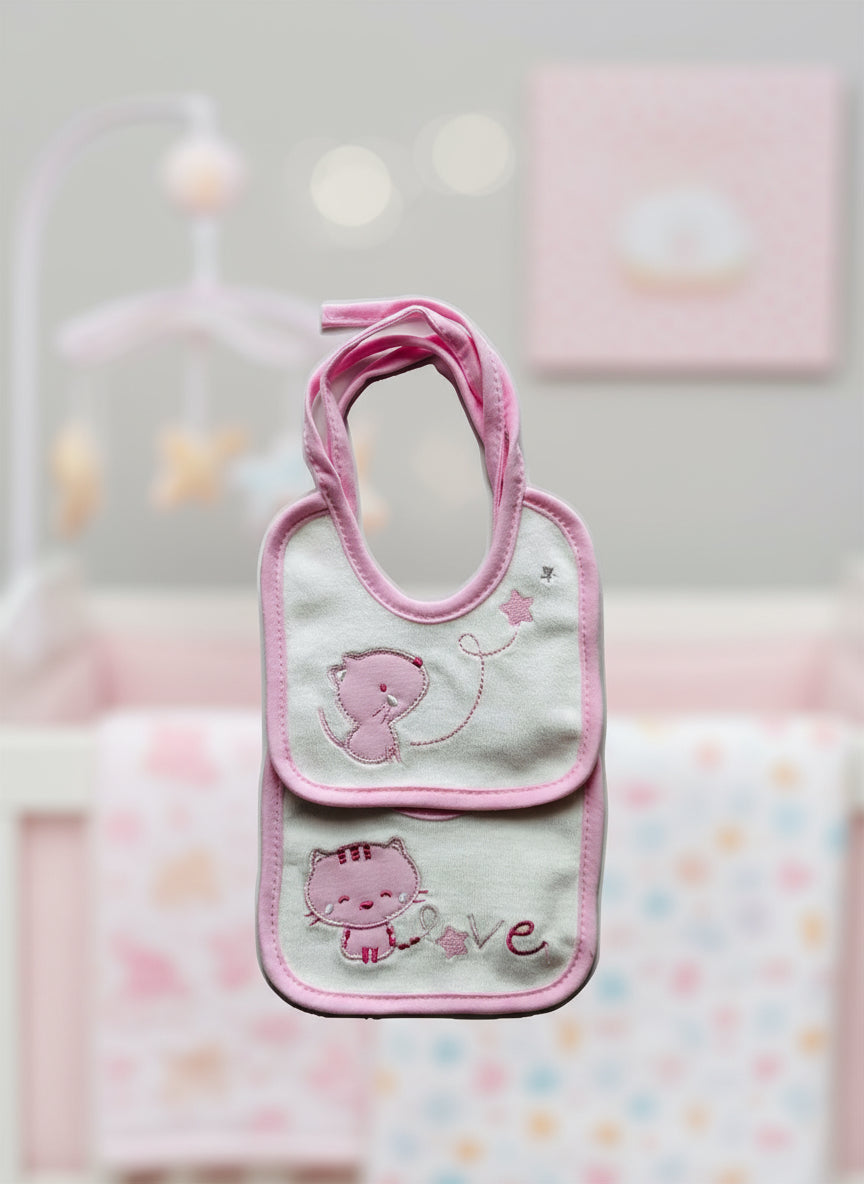 Bavaglino in ciniglia ricamati ELLEPI