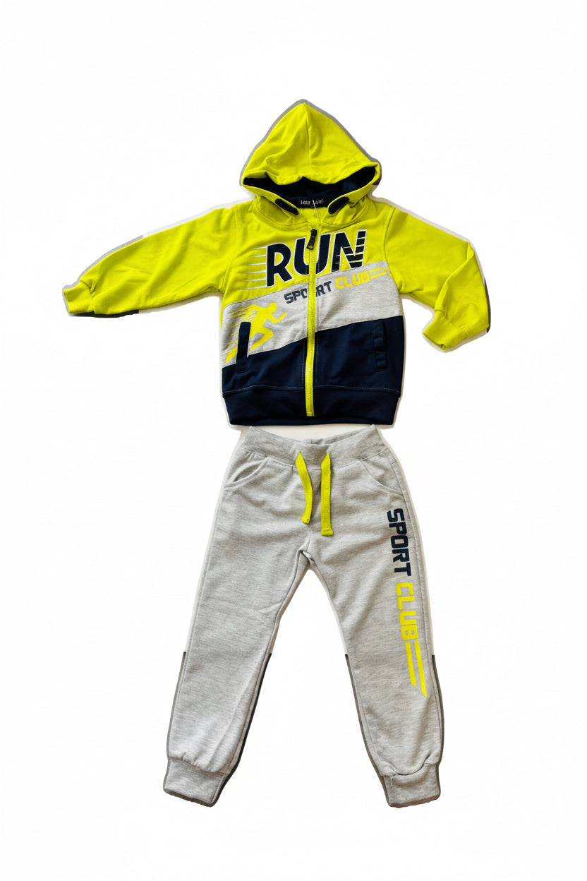Tuta bambino in cotone garzato con zip e cappuccio LAST STAR - Taglia 3 anni