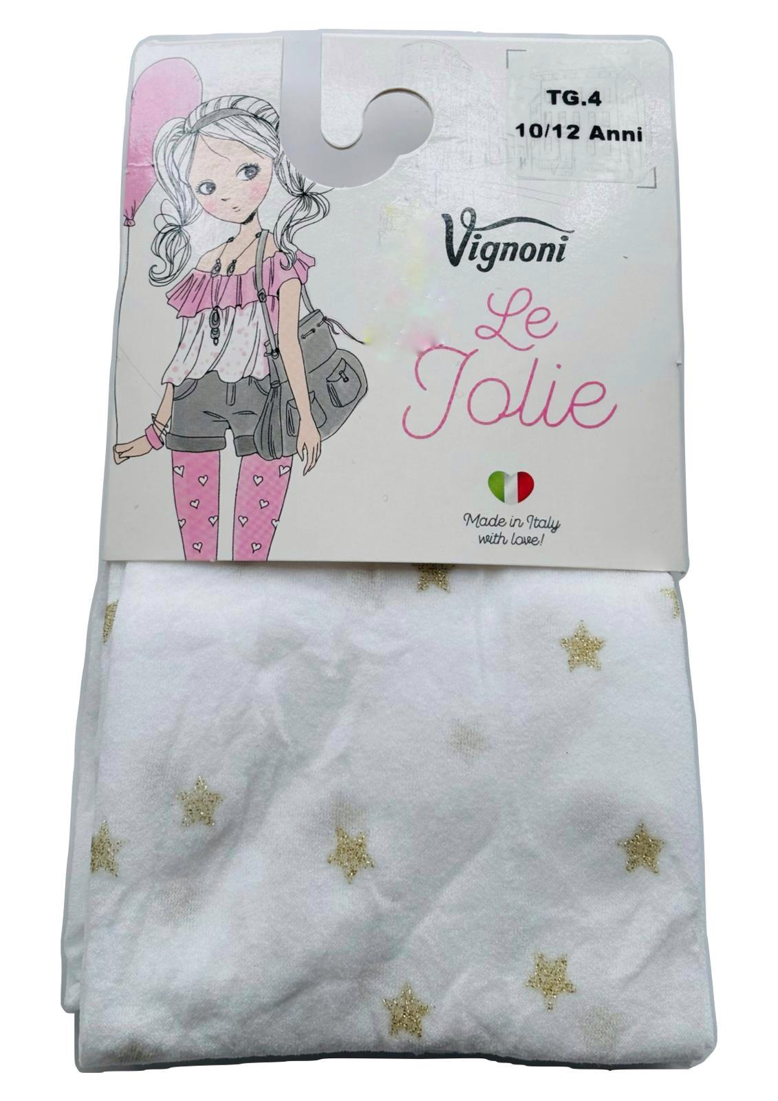 Collant bambina stampati “Le Jolie” VIGNONI - Taglie dalla 2 alla 12 anni