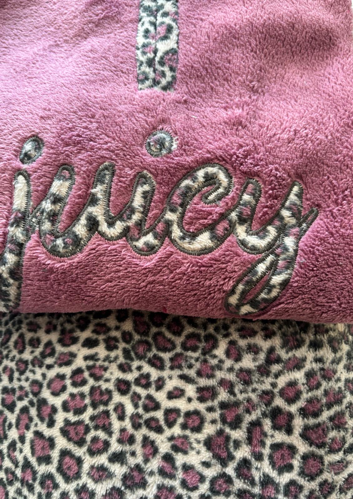 Pigiama Donna Pile Coral fleece Calibrato fantasia animalier magenta e grigio - taglia 60