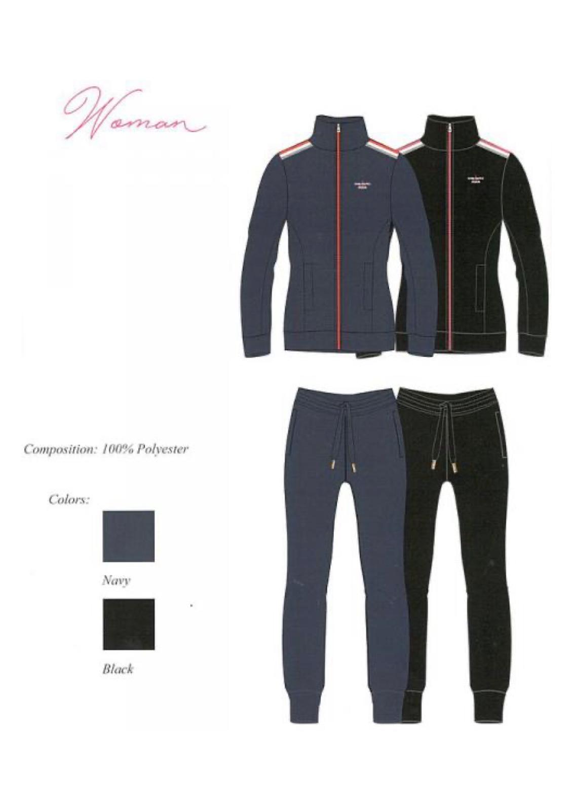 Tuta da donna in pile con zip SCUOLA NAUTICA ITALIANA