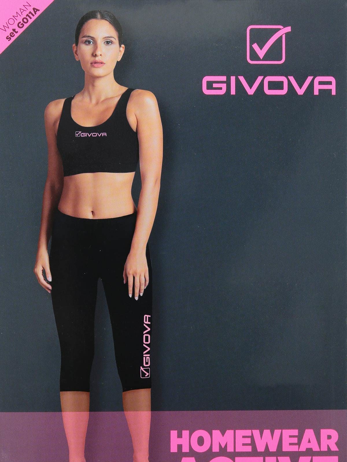 Completo sportivo donna top + leggings a 3/4 GIVOVA