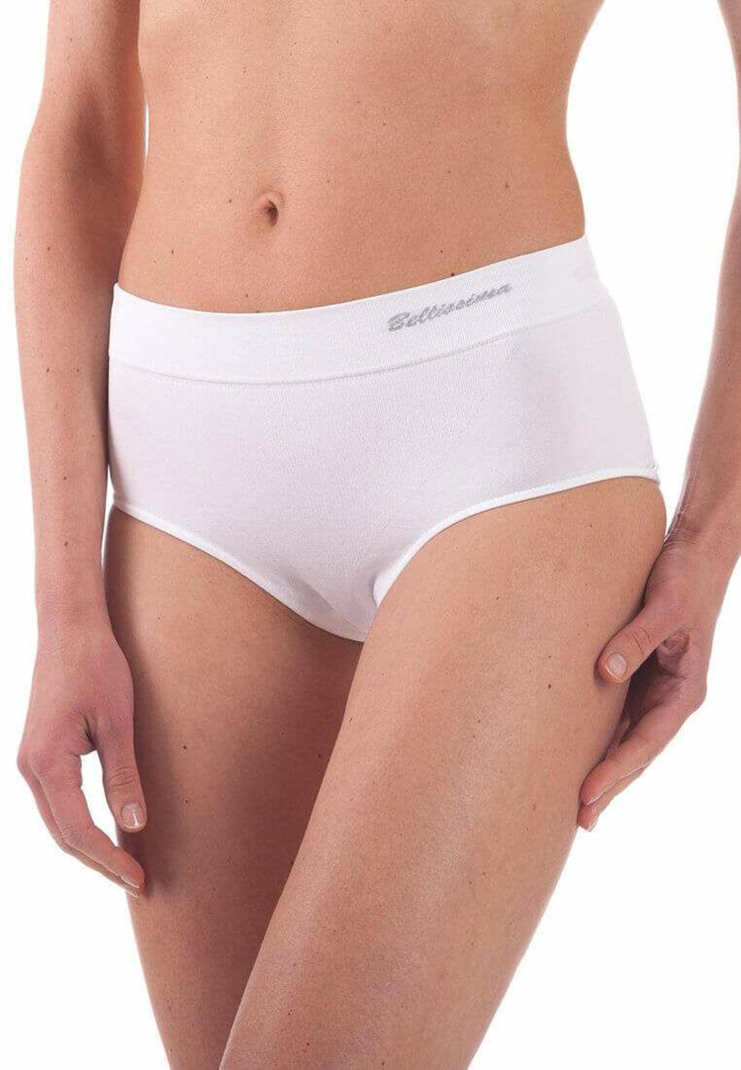 Slip guaina vita alta in microfibra contenitiva senza cuciture 020 BELLISSIMA bianco