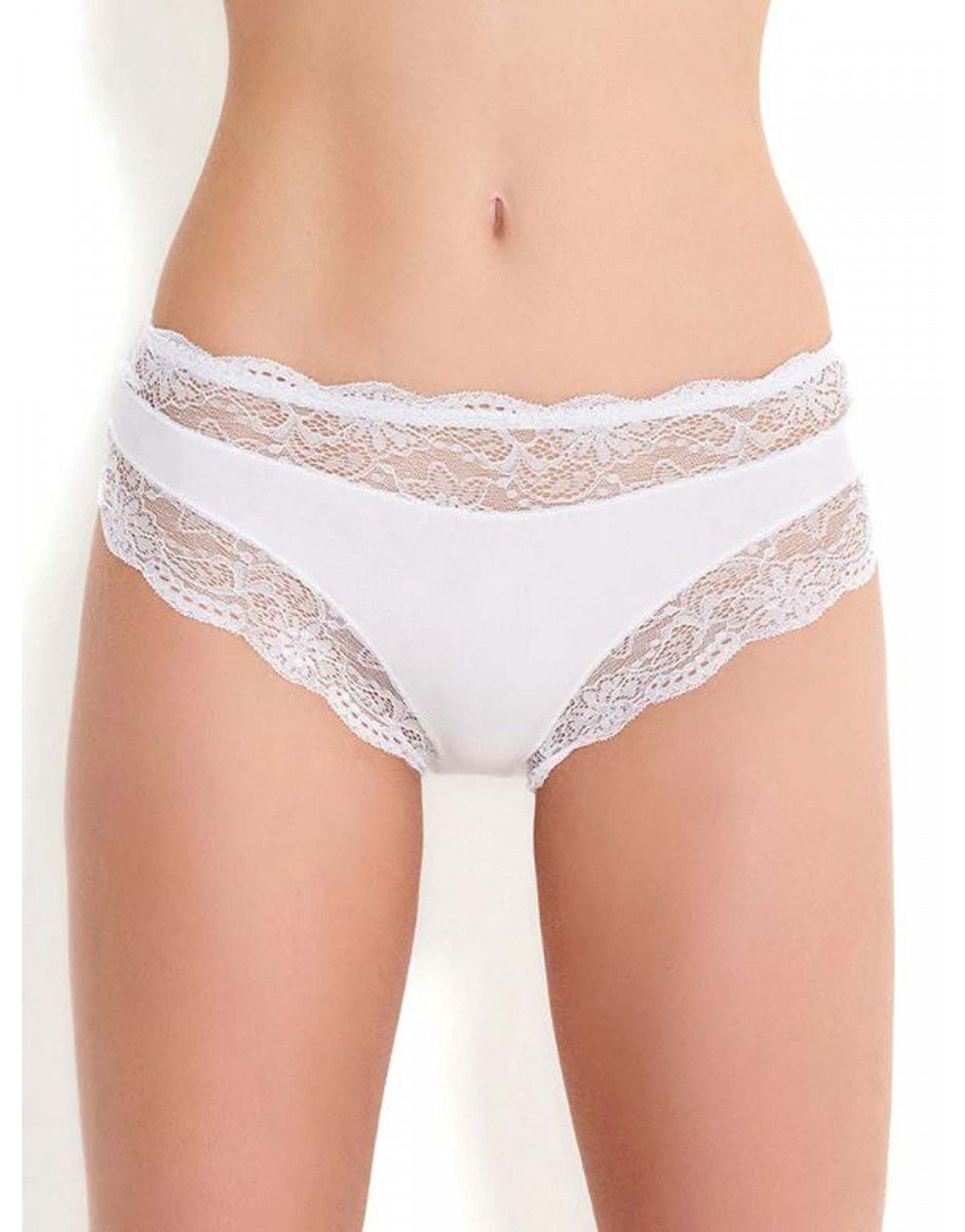 Slip con pizzo in cotone modal ROSSOPORPORA
