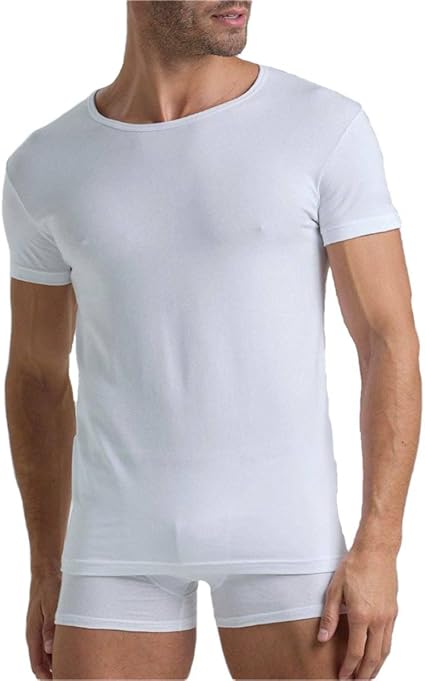 T-shirt Uomo mezza manica girocollo in cotone bielastico LOTTO