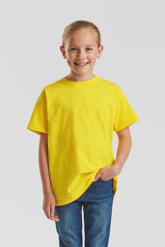 T-shirt manica corta Valueweight Giallo T FRUIT OF THE LOOM - Taglia 5/6 anni