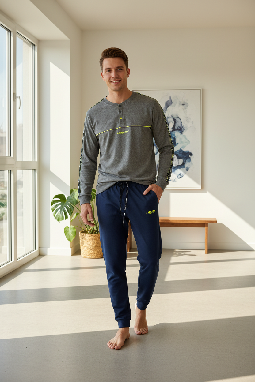 Pigiama Uomo in Cotone Interlock LEGEA Homewear - Taglia 4/M