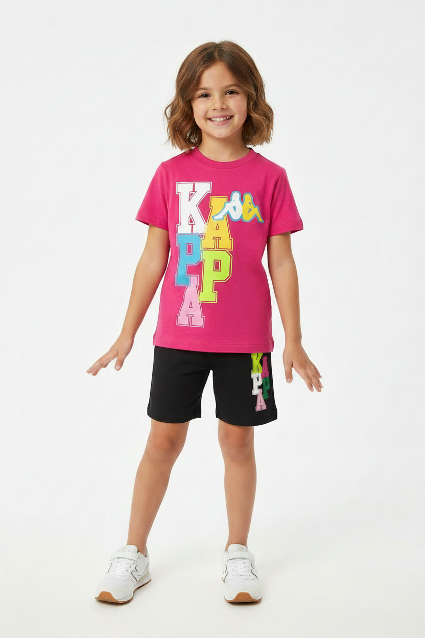 Completo Bambina T-Shirt e Shotrs KAPPA - Taglia 6 anni