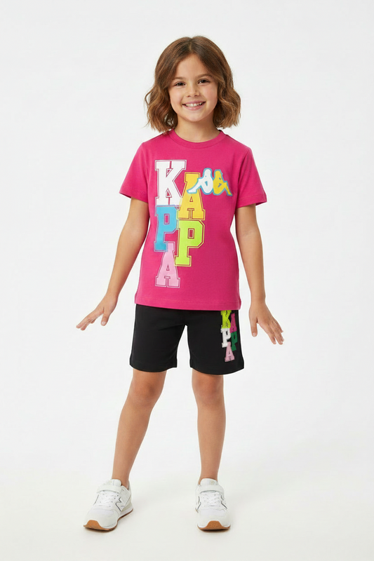 Completo Bambina T-Shirt e Shotrs KAPPA - Taglia 6 anni
