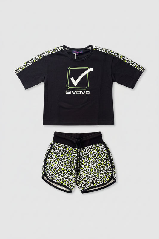 Completo Bambina T-Shirt e Shorts GIVOVA - Taglia 7 anni