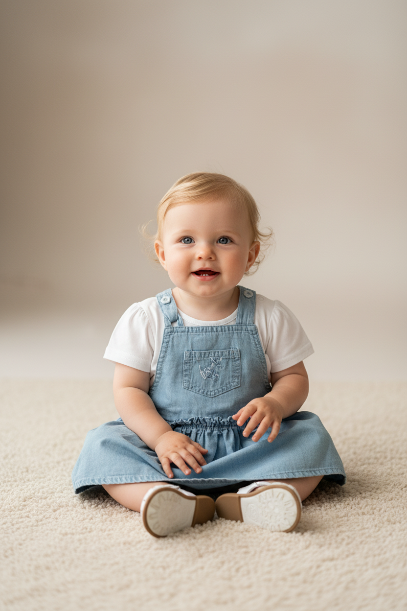 Completo Neonata Salopette con T-Shirt a mezza manica LASTA STAR MINI - Taglia 6/9 mesi