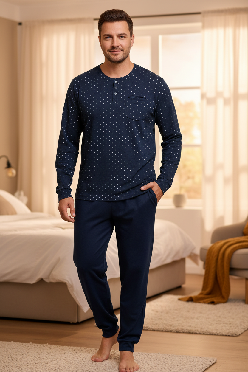 Pigiama Uomo Calibrato in Cotone Interlock IRGE - Taglia 2XL