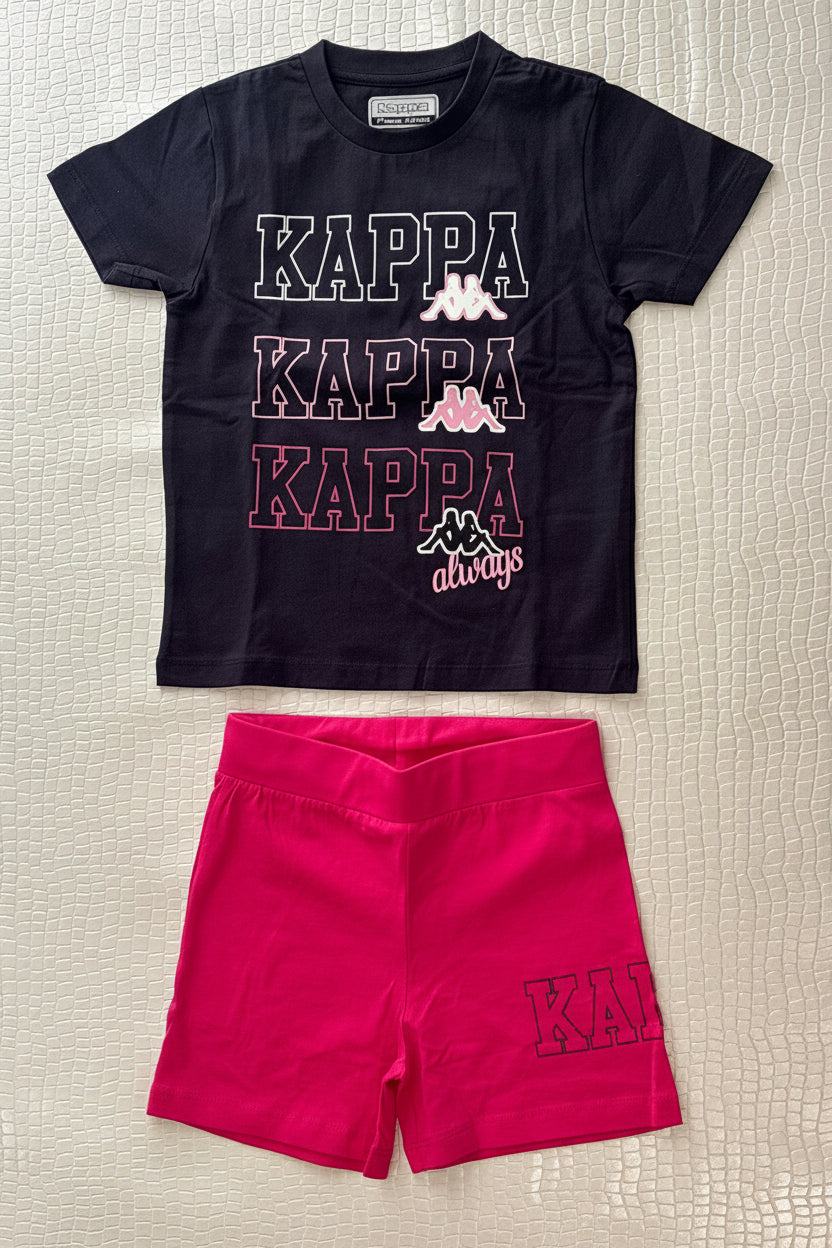 Completo Bambina T-Shirt e Shorts KAPPA - Taglia 7 anni