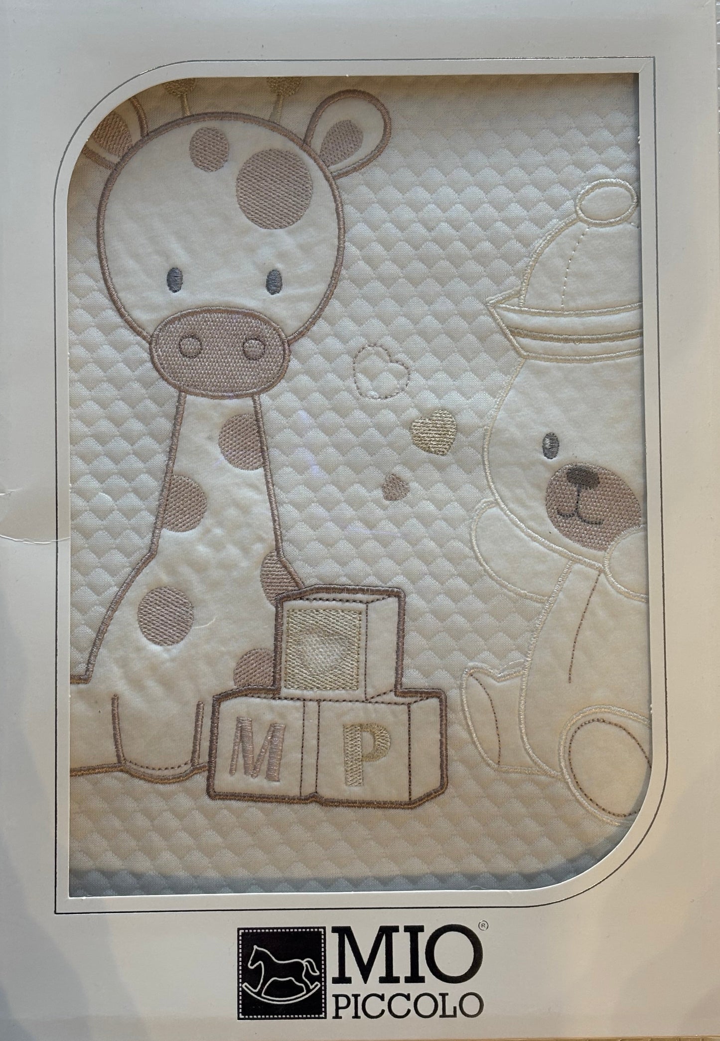 Copertina Lettino in cotone ricamata Baby - PICCOLO MIO