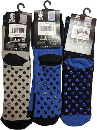 Calze antiscivolo nerazzurre unisex con logo INTER