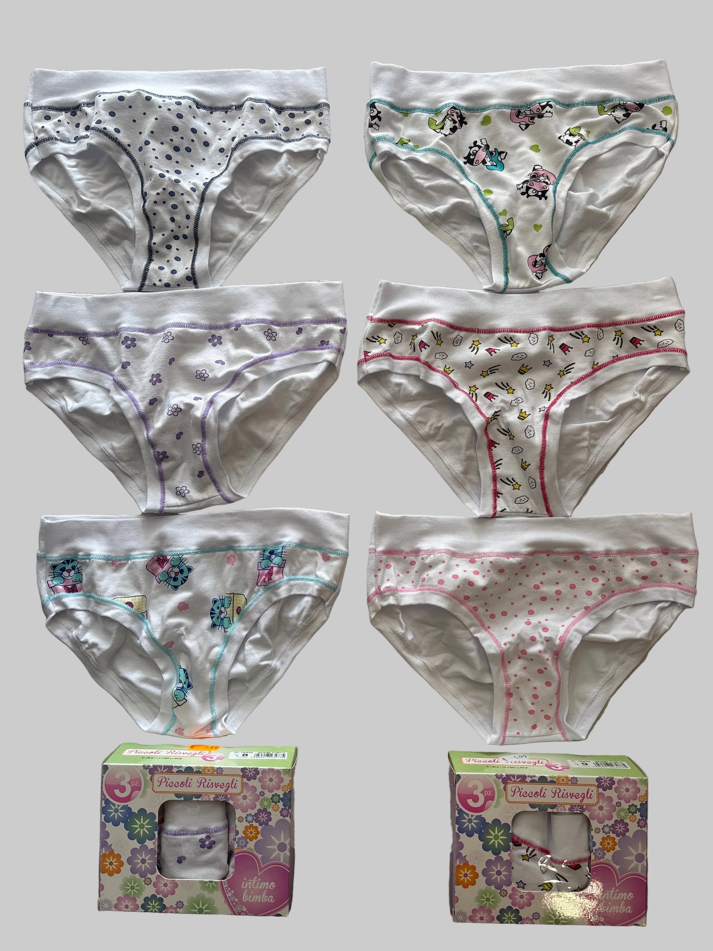 Tripack Slip Bimba e Ragazza PICCOLI RISVEGLI
