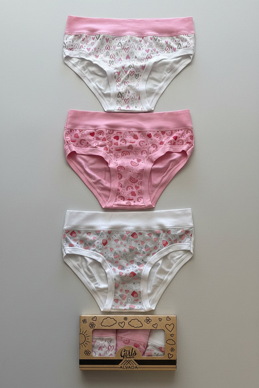 Tripack Slip Vita Alta Bambina e Ragazza ALVADA