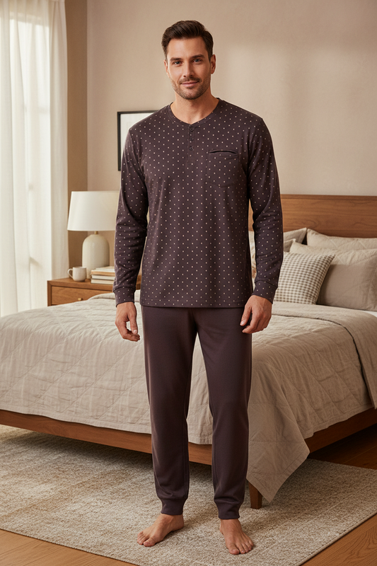 Pigiama Uomo Calibrato in Cotone Interlock IRGE - Taglie 2XL e 3XL