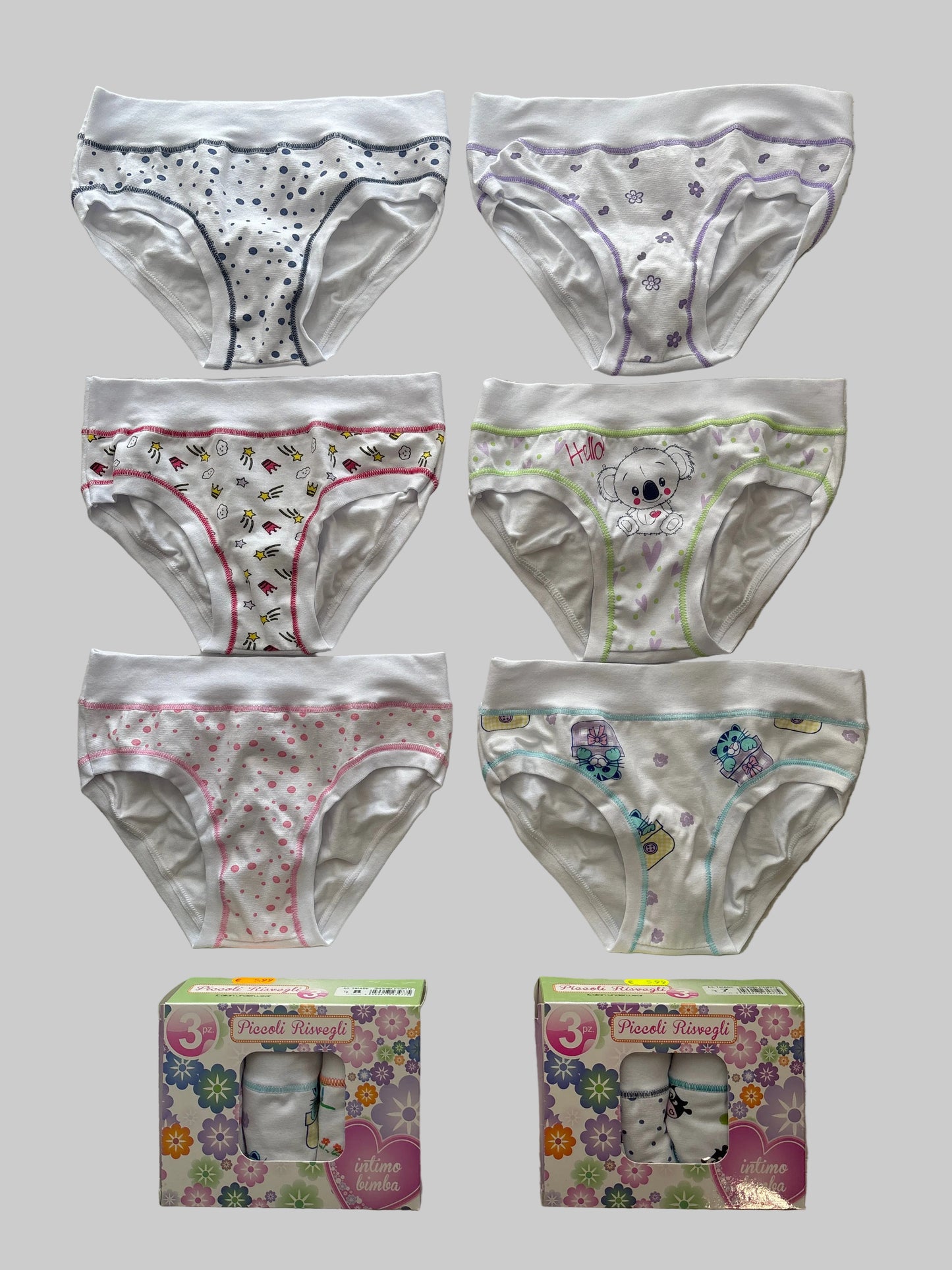 Tripack Slip Bimba e Ragazza PICCOLI RISVEGLI
