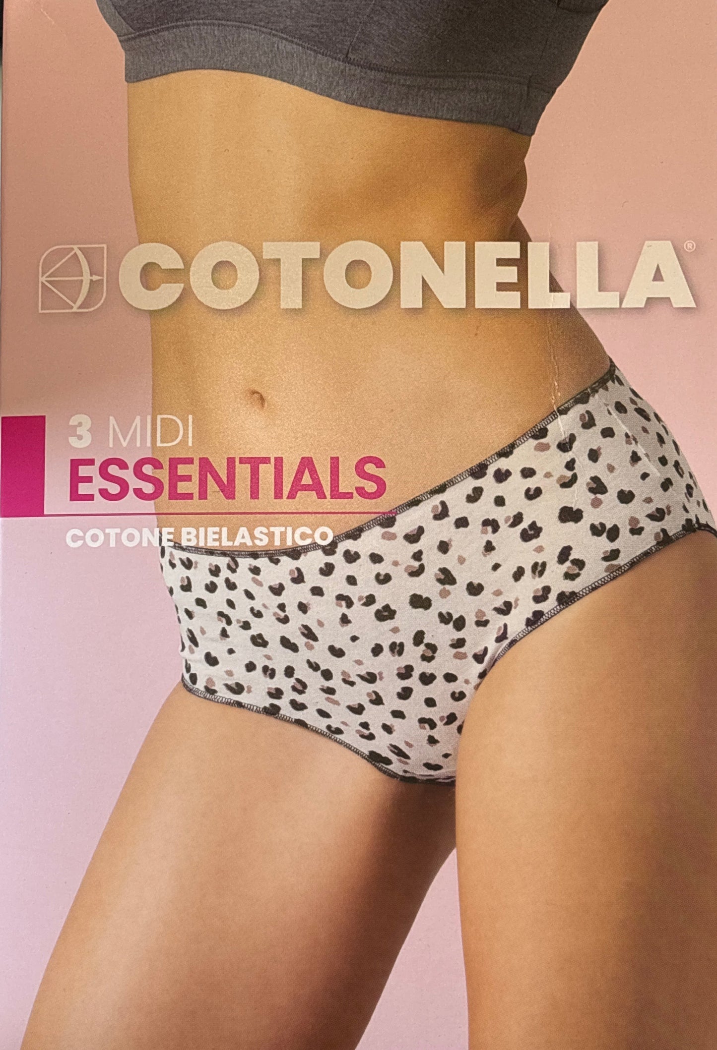 Tripack Slip a Vita Alta Essentials Midi Fantasia 3488 COTONELLA - Taglia 6/XXL