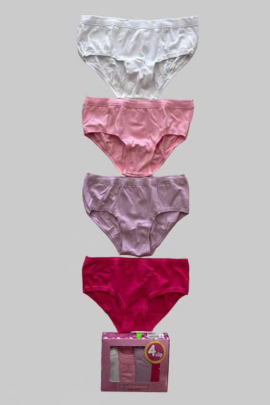Confezione da 4 Slip Ragazza ROSSOPORPORA KIDS