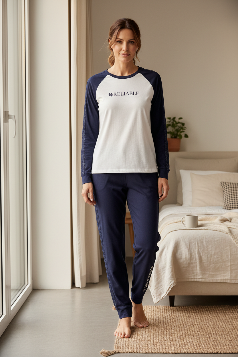 Pigiama donna in jersey di cotone RELIABLE - Taglia S