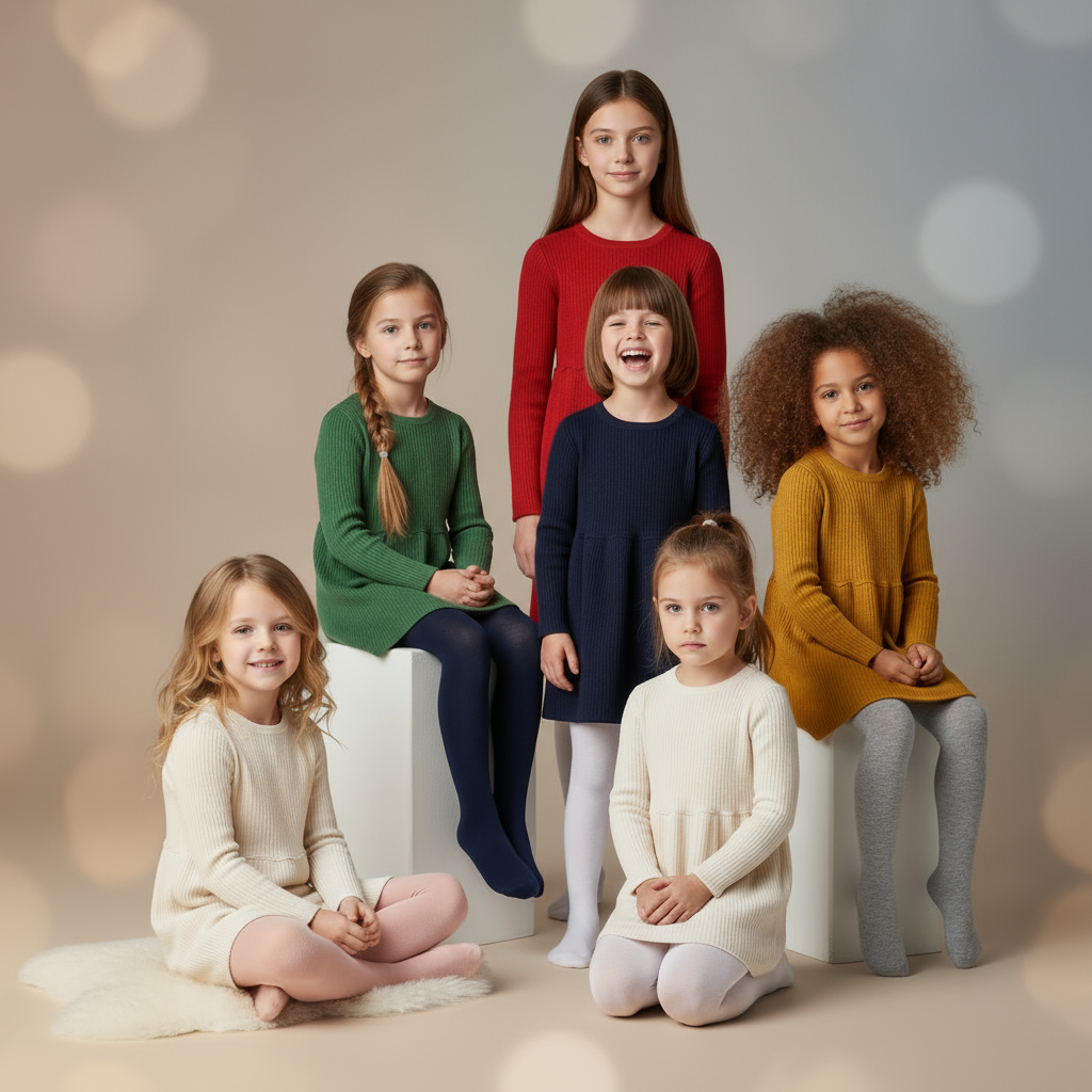 Collant Kids rimagliato in caldo cotone VIGNONI - Taglie 2/12 anni