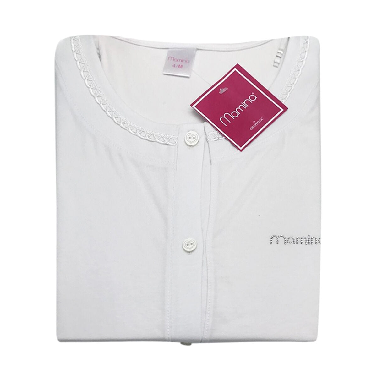 Camicia da notte donna clinica aperta davanti premaman in Jersey di cotone - MAMINA