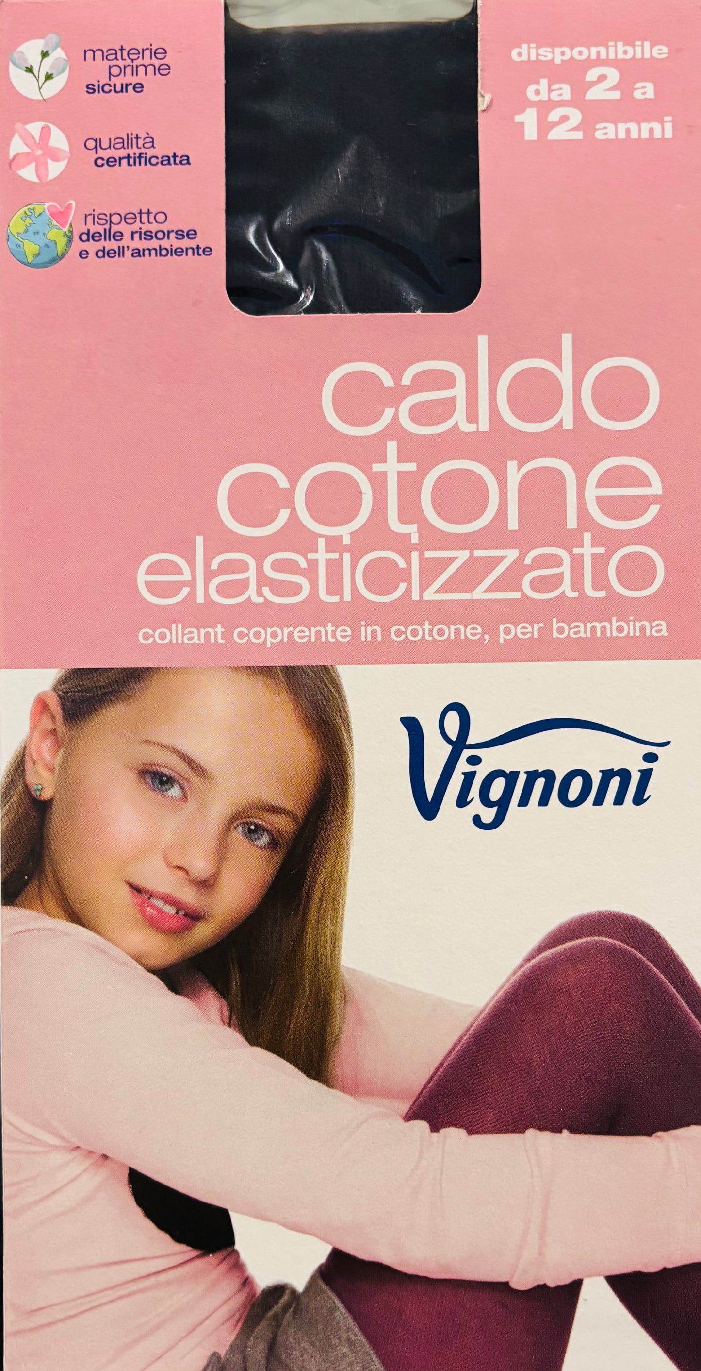 Collant Kids rimagliato in caldo cotone VIGNONI - Taglie 2/12 anni