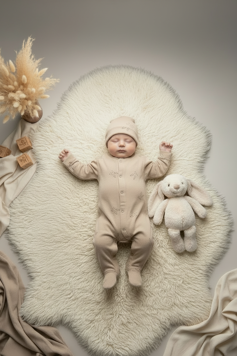 Set Nascita 4 Pezzi: Tutina e Cappellino in ciniglia, body e muffole in cotone - NAZARENO GABRIELLI - Taglia 3/6 mesi