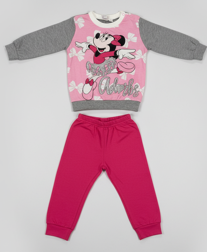 Pigiama Neonata in cotone felpato Disney Minnie ELLEPI - Taglia 12 mesi