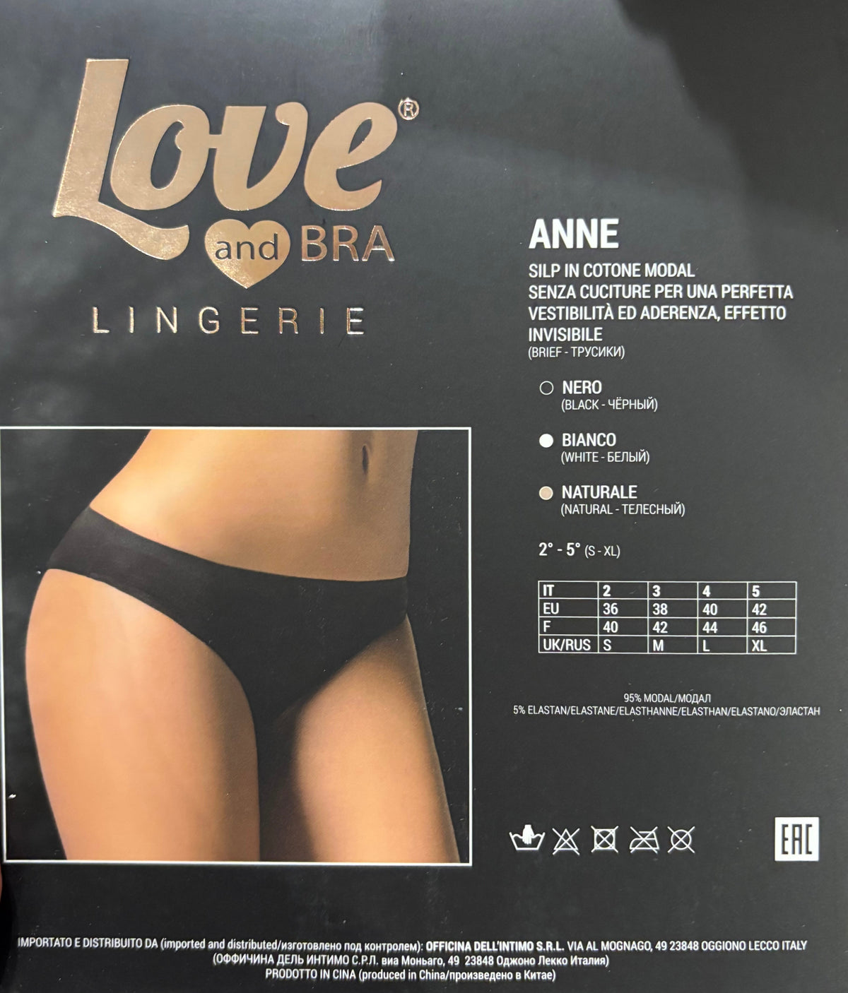 Slip in cotone modal senza cuciture effetto invisibile ANNE - LOVE&BRA