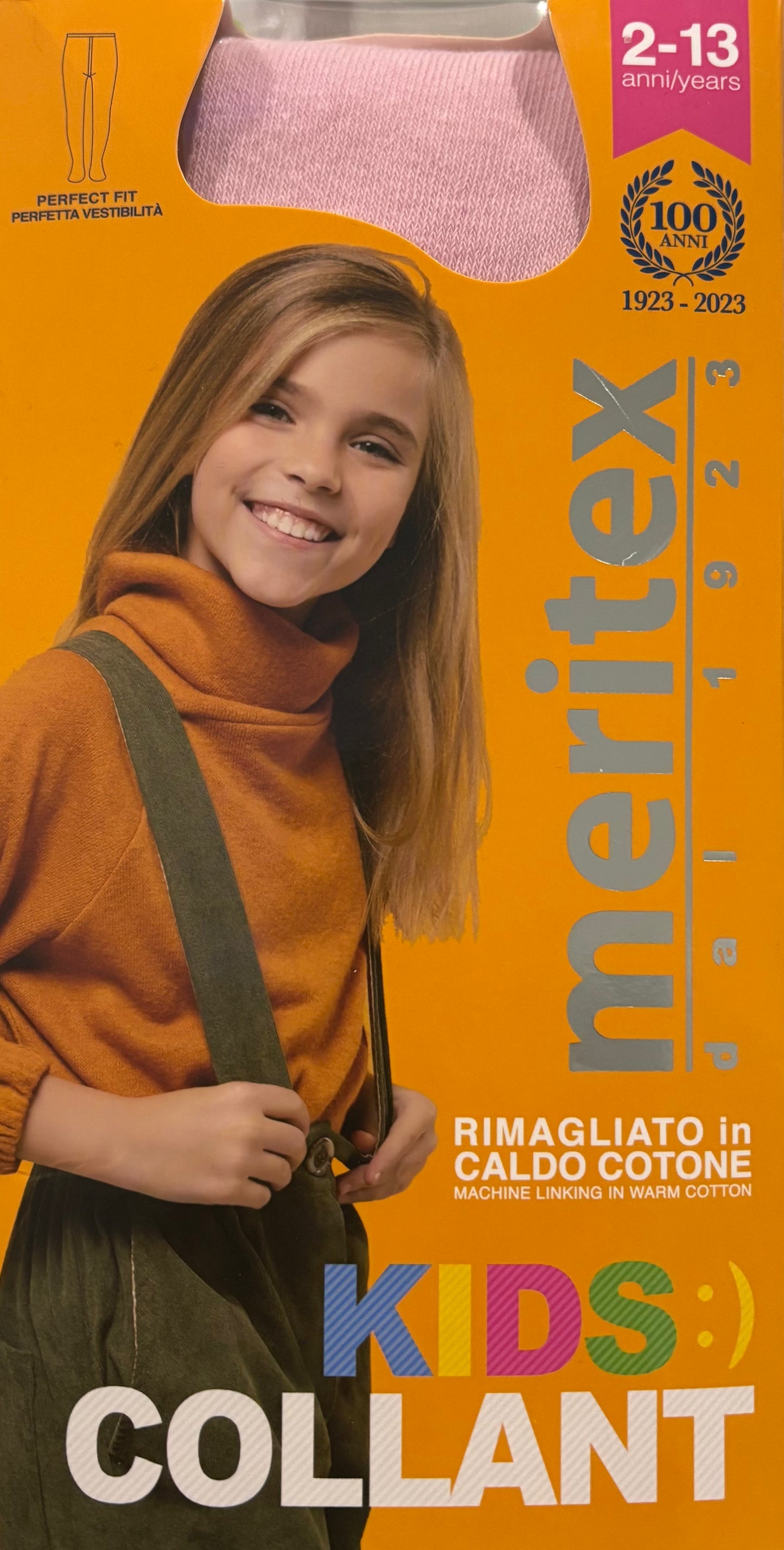 Collant Kids rimagliato in caldo cotone MERITEX - Taglie 2/13 ANNI