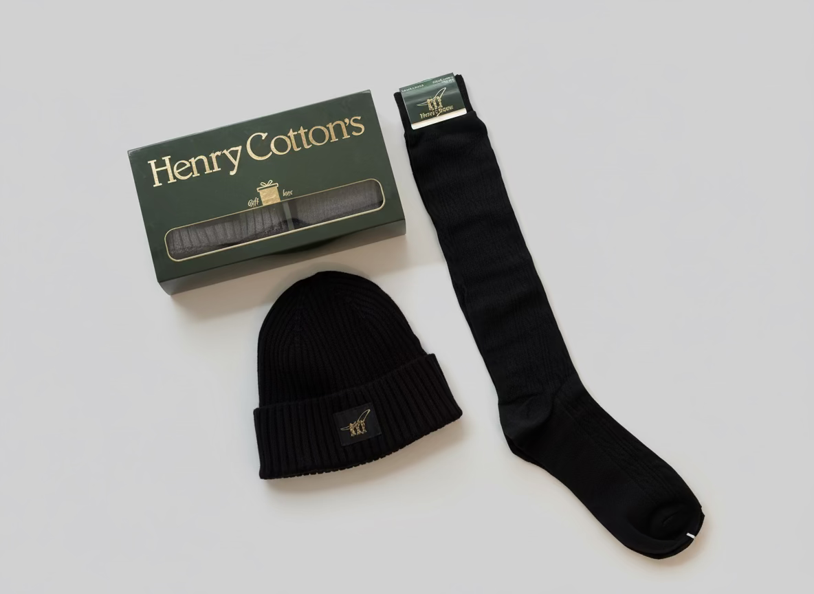 Gift Box con Cappello + Calza Lunga in Caldo Cotone - Henry Cotton’s