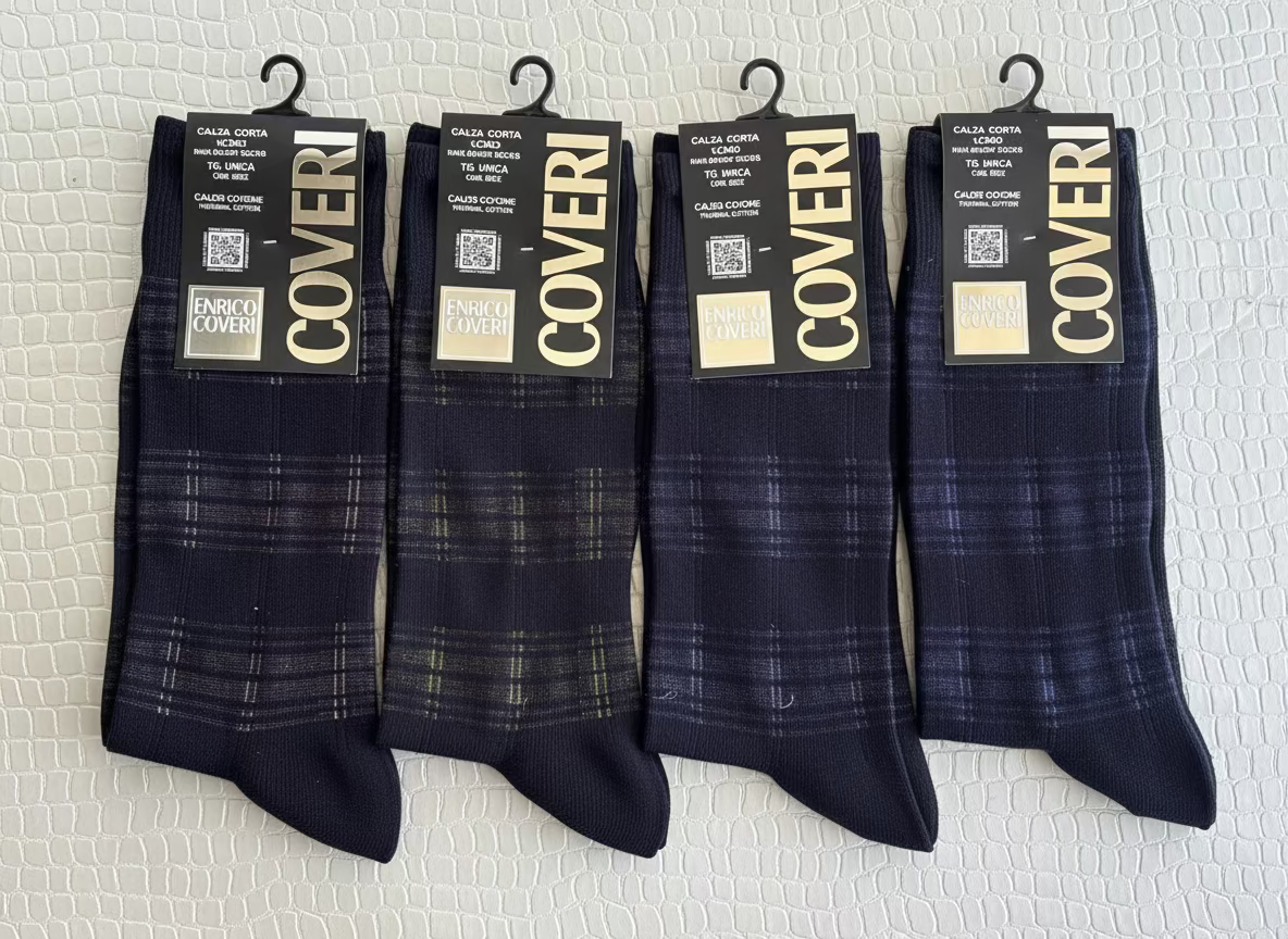 Calza Corta Uomo Caldo Cotone Fantasia - ENRICO COVERI