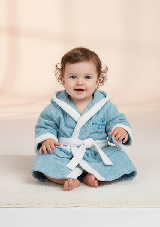 Accappatoio Baby con maniche in spugna e ciniglia NAZARENO GABRIELLI