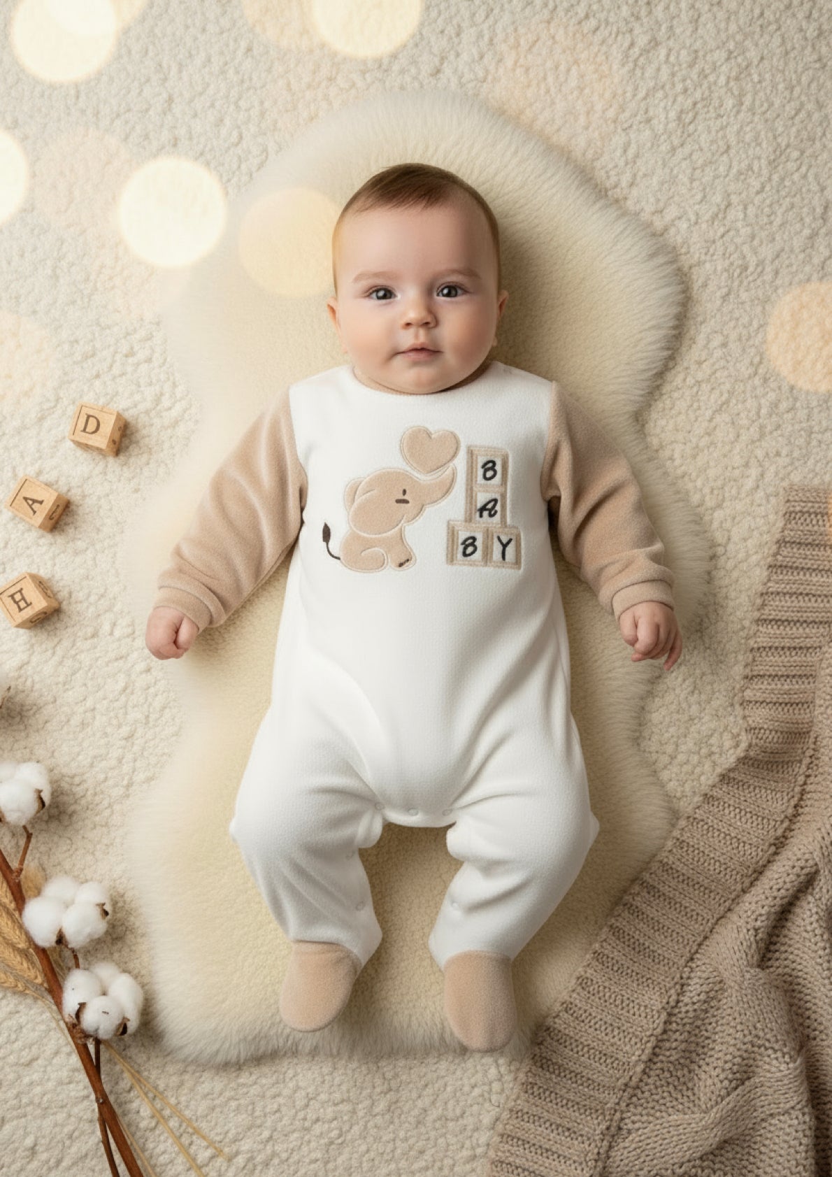 Tutina Baby in ciniglia NAZARENO GABRIELLI - Taglia 3/6 mesi