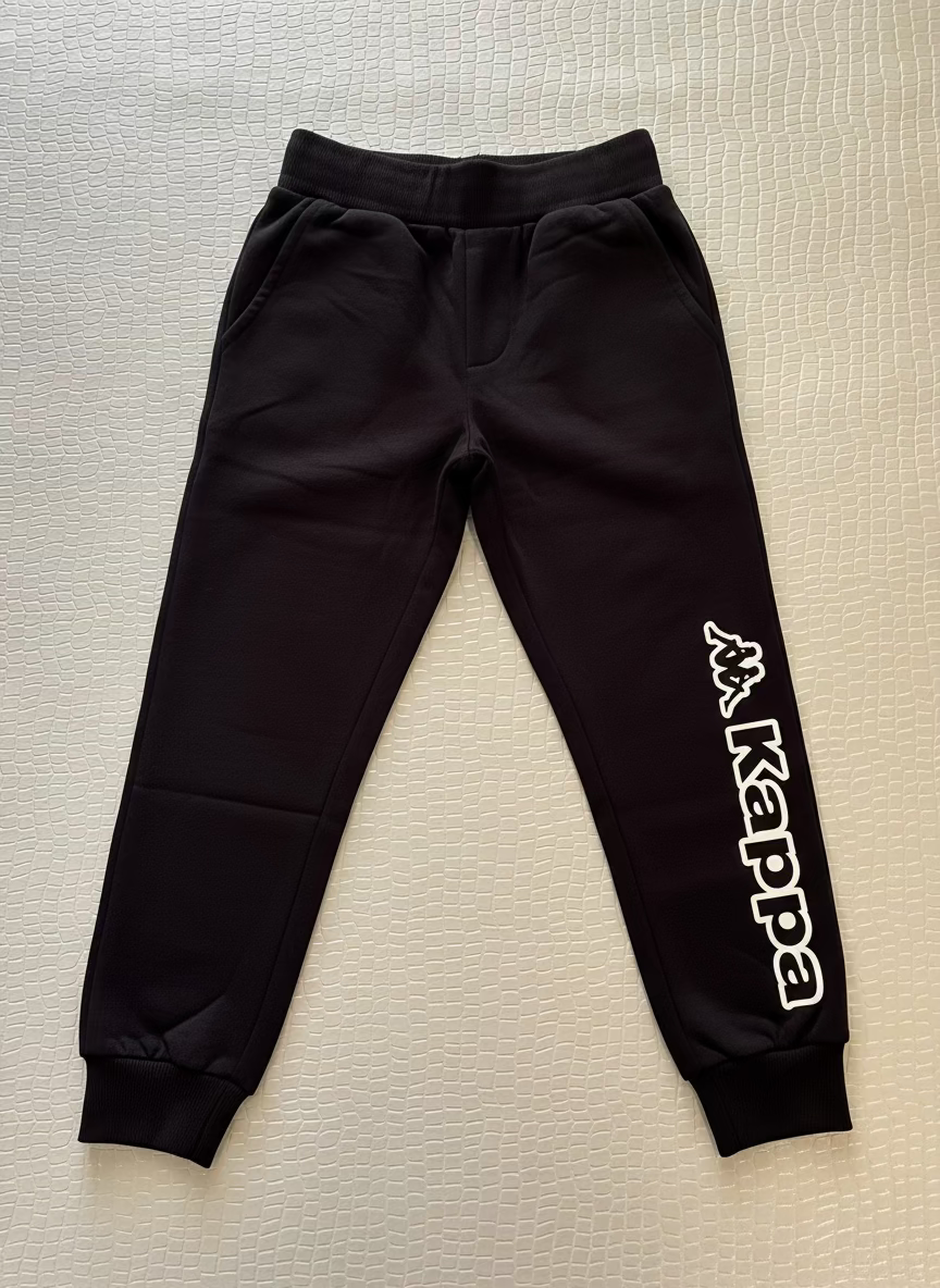 Pantalone tuta ragazzo in cotone felpato KAPPA - Taglie 6 e 7 anni