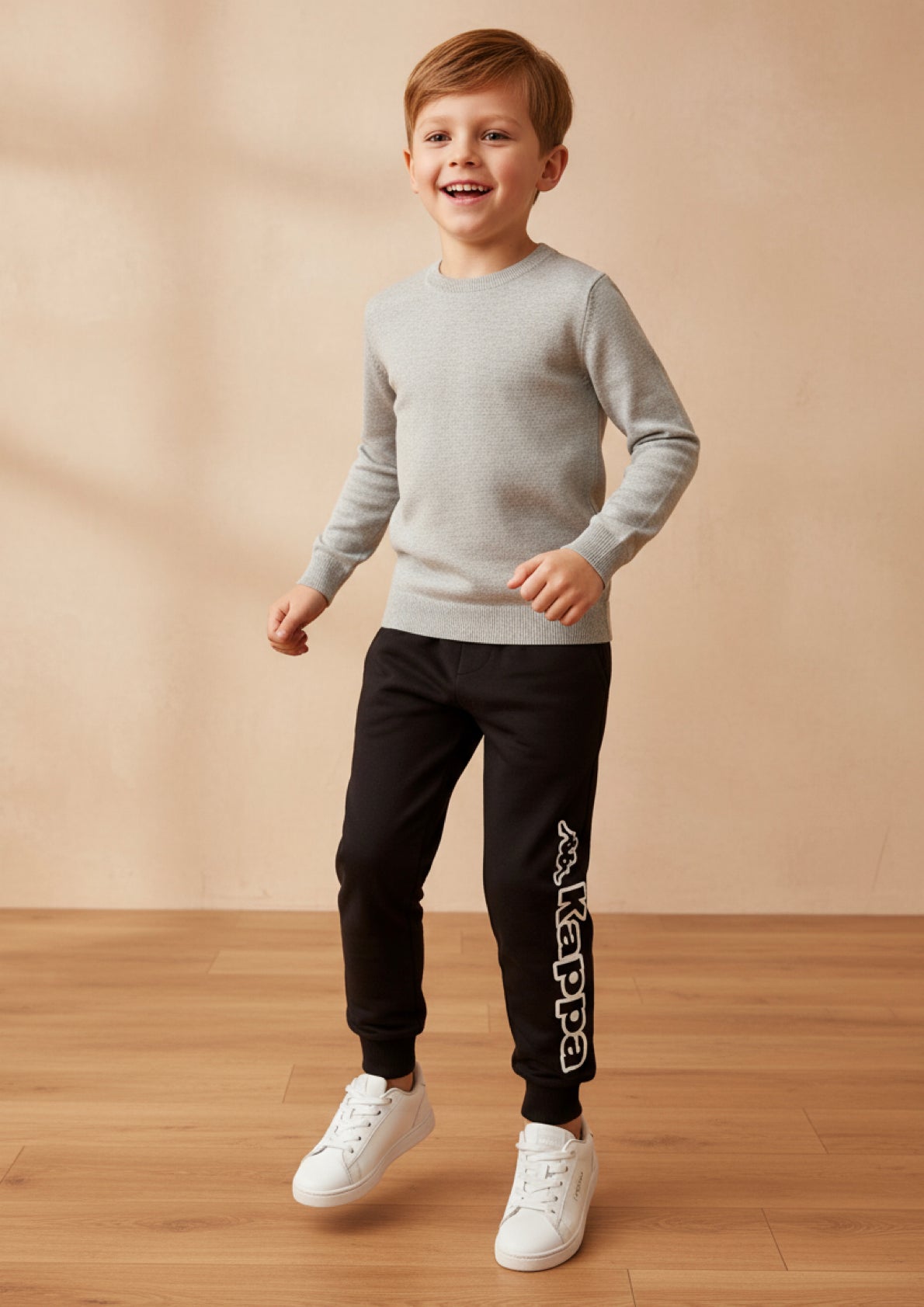 Pantalone tuta ragazzo in cotone felpato KAPPA - Taglie 6 e 7 anni