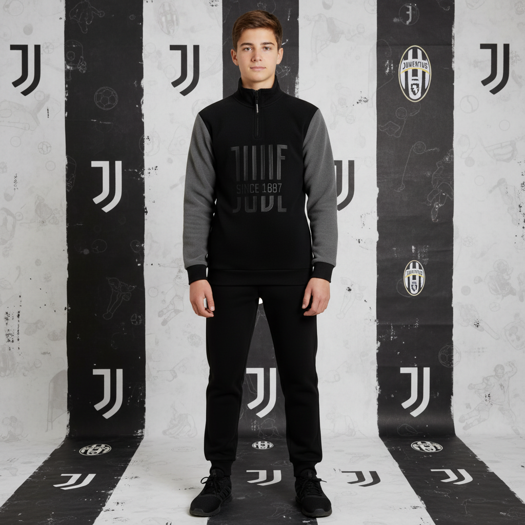 Tuta in Pile Ufficiale Calcio Junior JUVENTUS - Taglie dalla 12 alla 16 anni