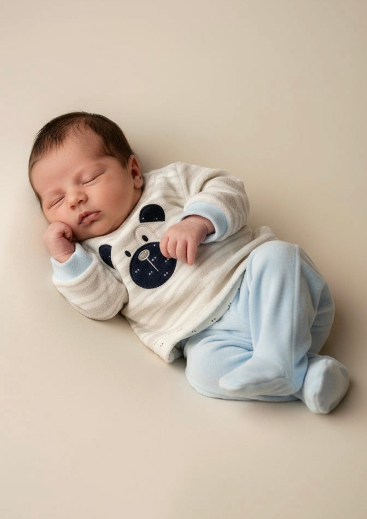 Completo Neonato in ciniglia SOMMARUGA - Taglia 3/6 mesi