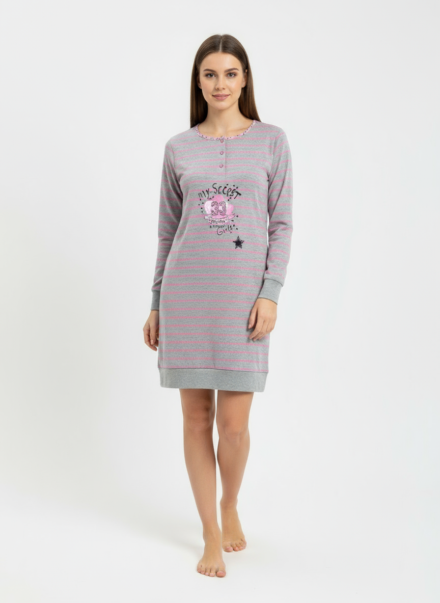 Camicia da notte Interlock BACI DI NOTTE - Taglia L