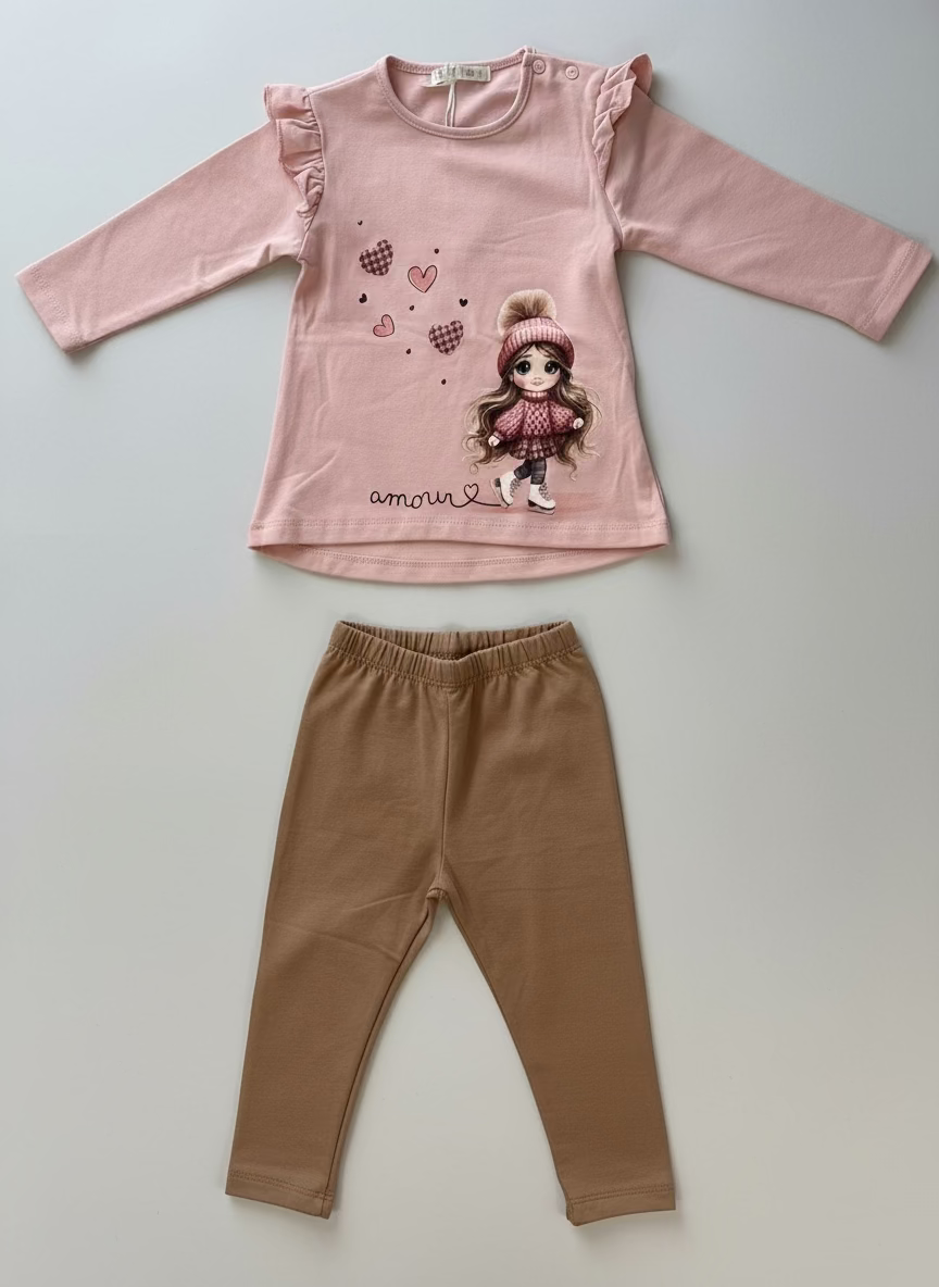Completo Baby maglia e leggins in caldo cotone - Taglia 24 mesi