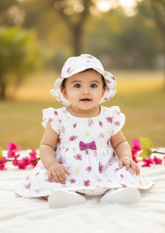 Abitino Neonata in mussola a fantasia ELLEPI