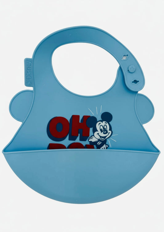 Bavaglino Neonato in silicone con tasca raccoglipappa Disney ELLEPI