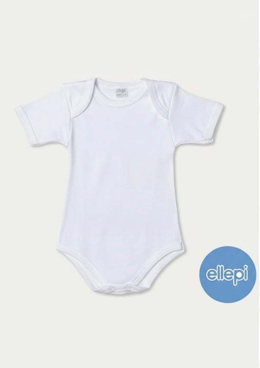 Body Baby in puro cotone garzato mezza manica ELLEPI