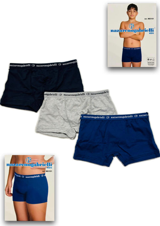 Boxer Bambino tinta unita con elastico esterno NAZARENO GABRIELLI