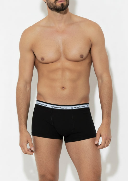Boxer Uomo in cotone elasticizzato con elastico esterno con scritta - SERGIO TACCHINI