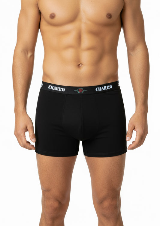 Tripack Boxer Uomo in cotone elastico in vita con scritta marchio - CHARRO